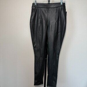 Ci Sono Black Faux Leather Leggings XL NWT